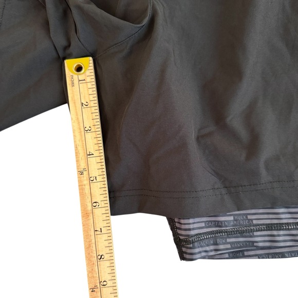 Marvel Avengers 2XL Black 2-in-1 Athletic Training Shorts Zip Pocket Graphic - Picture 4 of 10